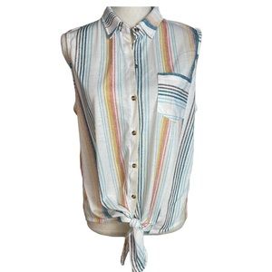 Rainbow Short Sleeve Button Shirt